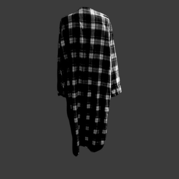 Wynbrier Night Shirt Sleep Gown Unisex 100% Cotton Plaid M 1/4 button Portugal . - Picture 3 of 16